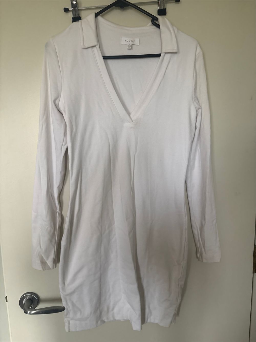kookai white long sleeve dress Shara Maxi Dress