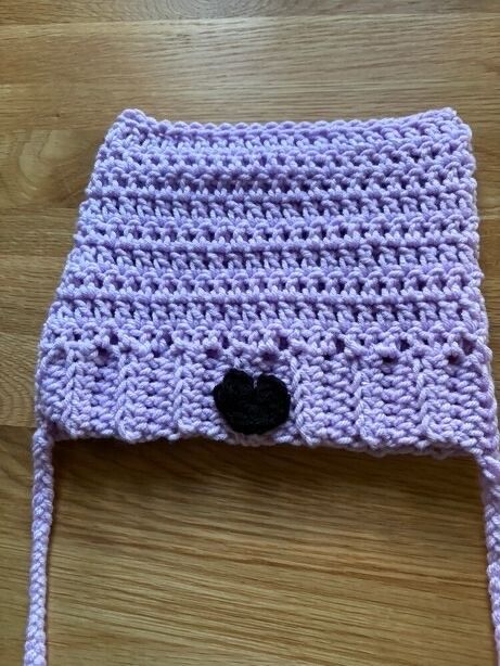 Crochet Lilac Cat Beanie