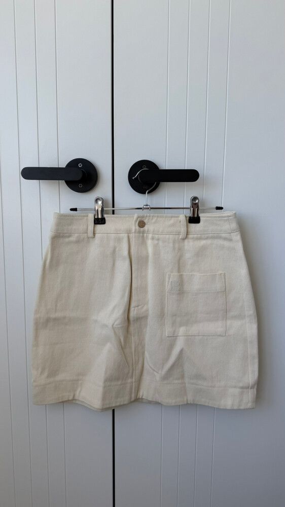 Runway Scout Beige Denim Skirt