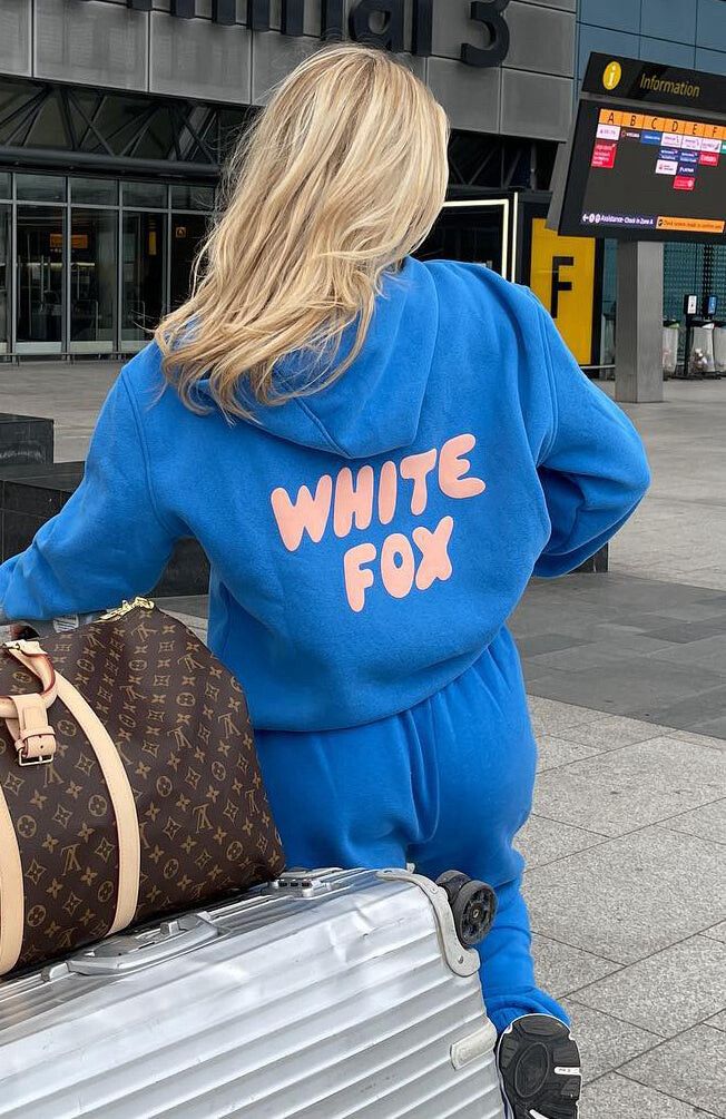 White Fox Blue Hoodie