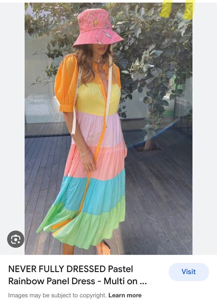never fully dressed pastel rainbow panel dress NEVER FULLY DRESSED Pastel Rainbow Panel Dress