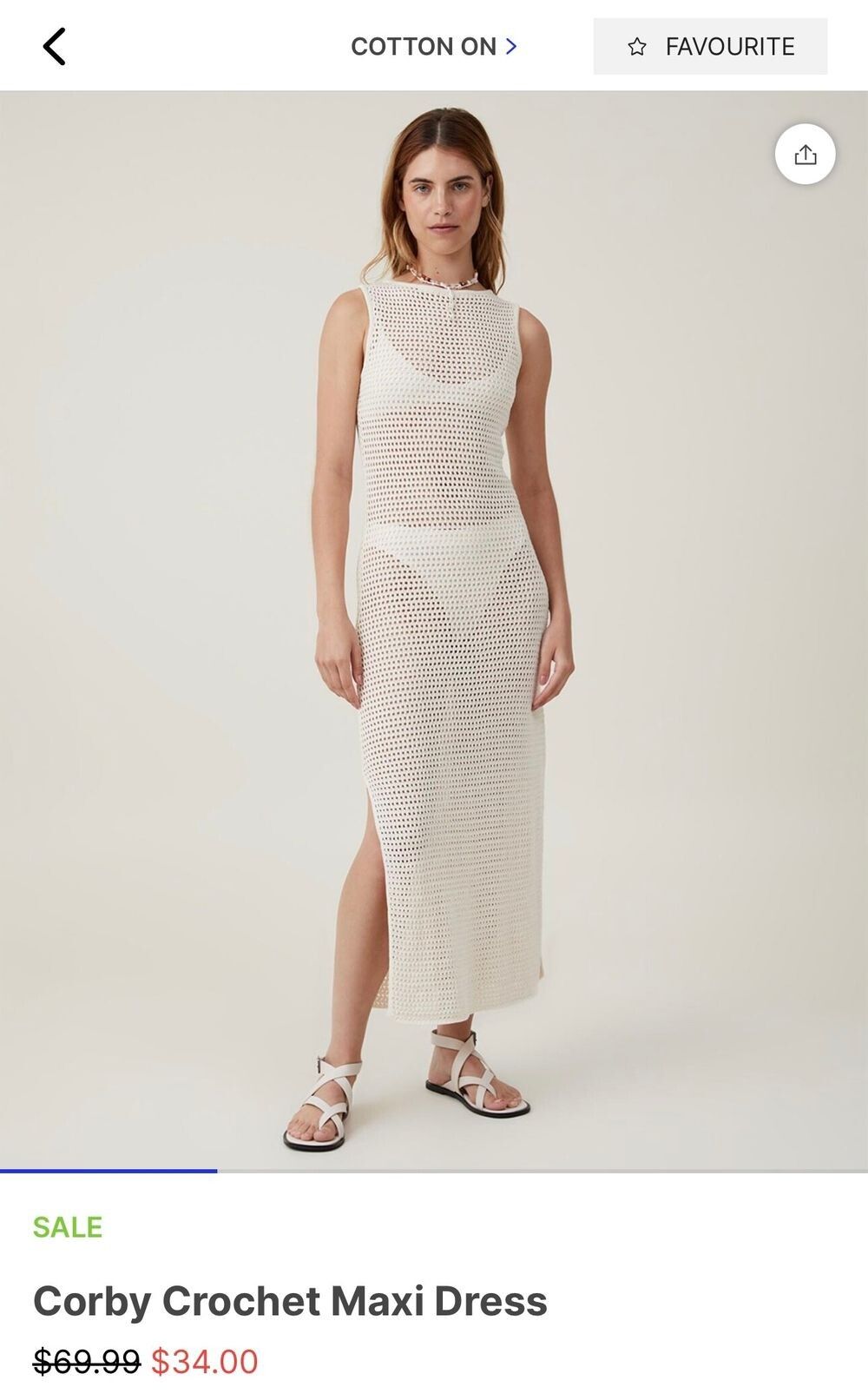 Cotton On - Corby Crochet Maxi Dress on Designer Wardrobe