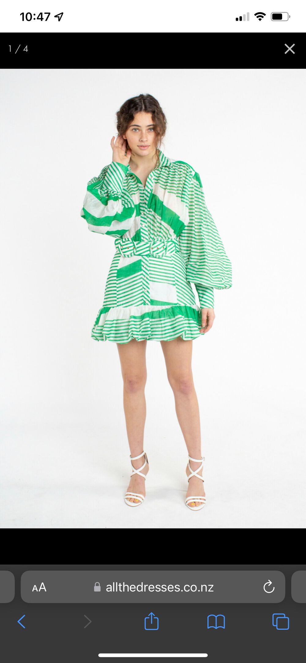 mackenzie mode green dress Green Leopard Maxi - AUS 6