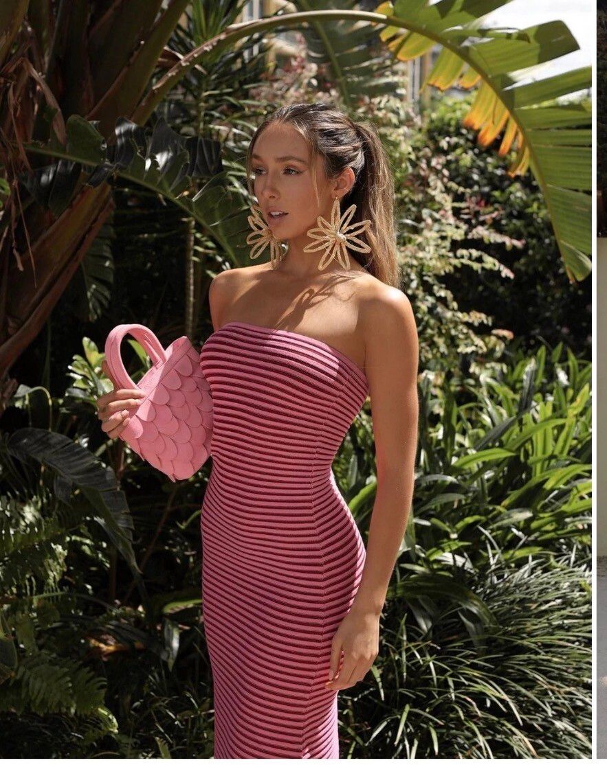 the Wolfgang pink stripe dress