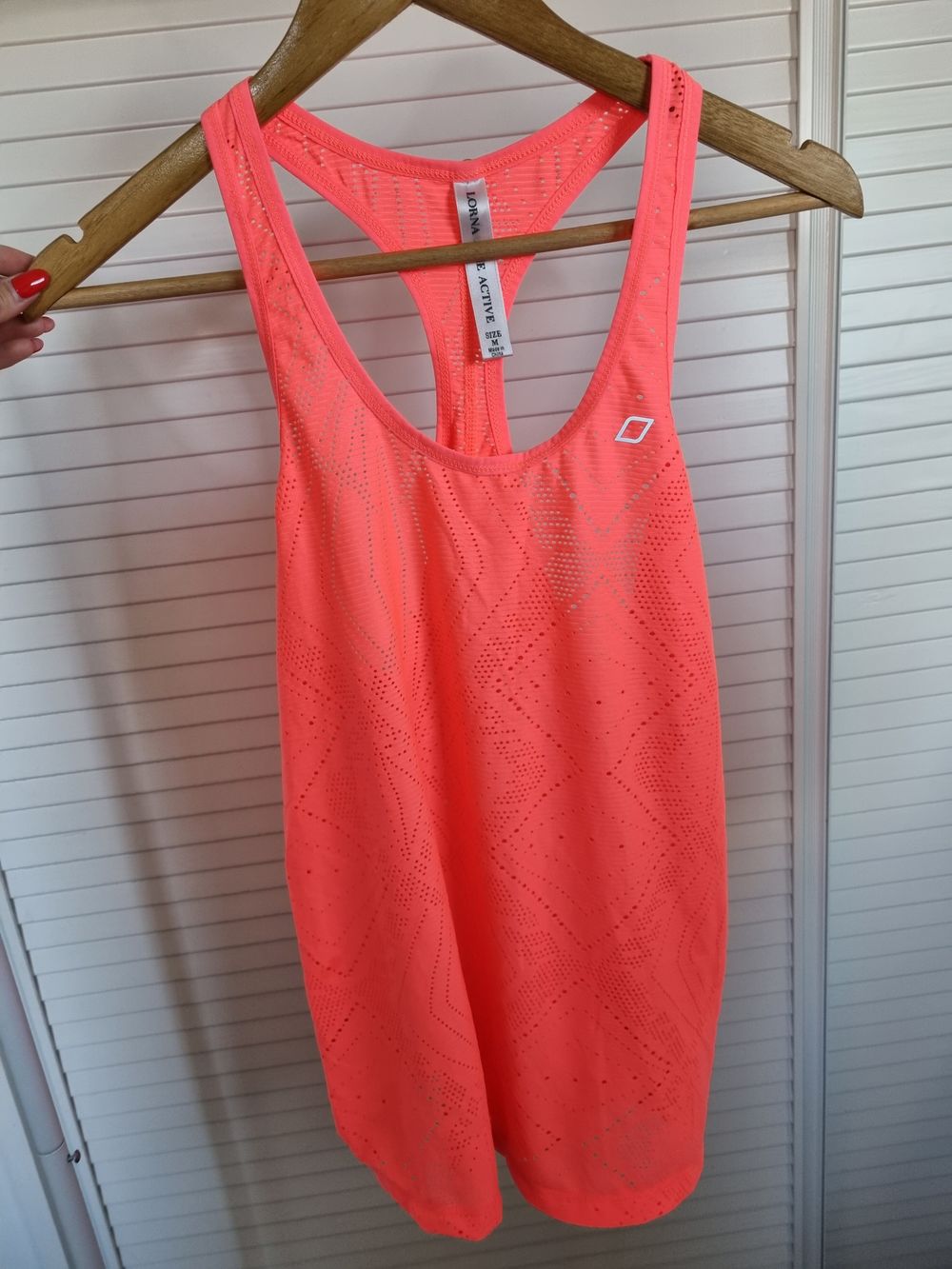 Loose fit neon orange tank