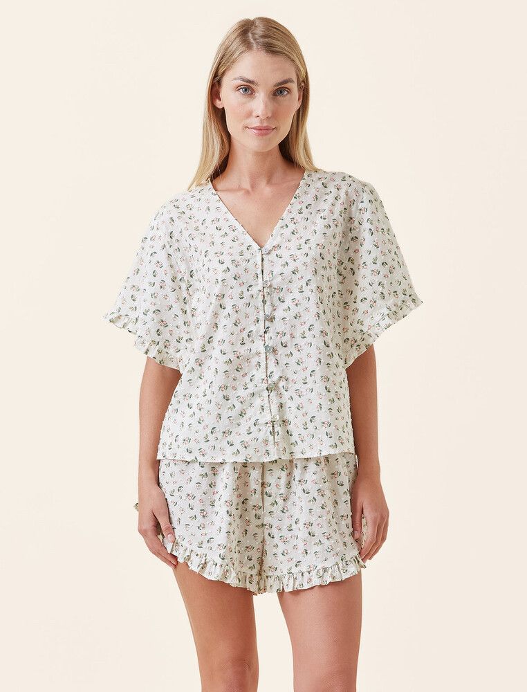 Papinelle - Swiss dot frill pyjama set
