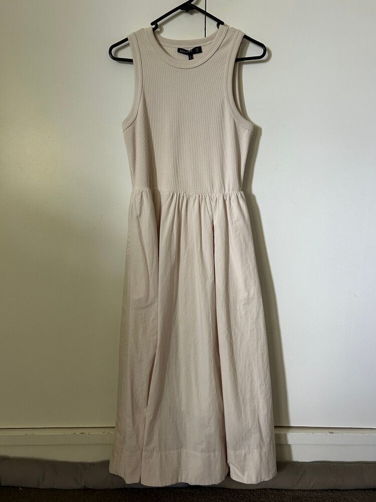 Decjuba - Decjuba Beige Midi Dress on Designer Wardrobe Decjuba - Decjuba Beige Midi Dress on Designer Wardrobe