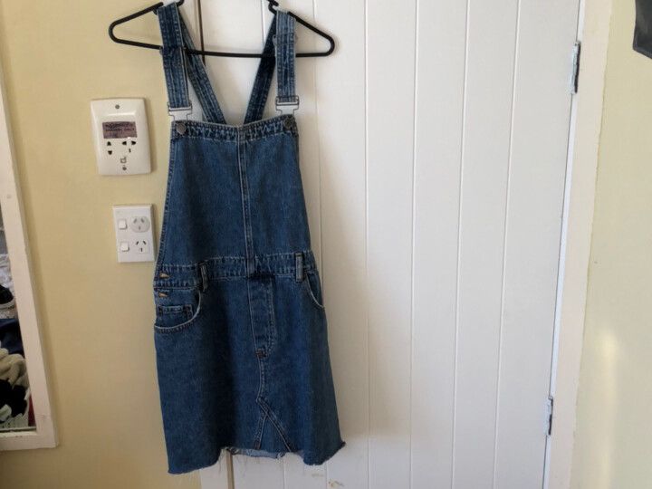 white christmas dresses Perception Denim Mini Dress Mid Wash main image 0