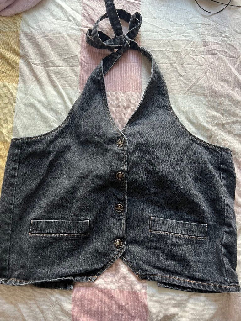 lioness denim halter top
