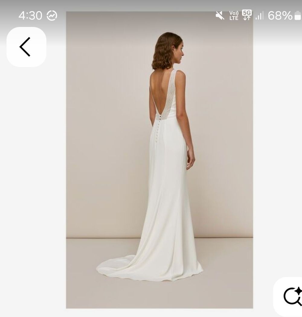Ivory Mia Square Neck Wedding Dress