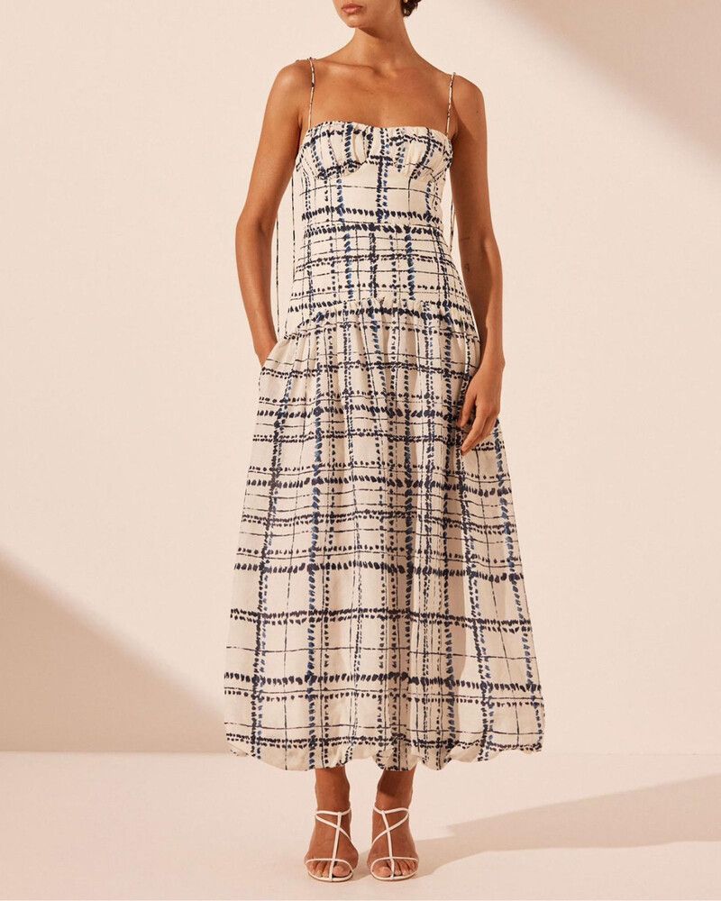 Shona Joy Niko Gathered Bubble Midi Dress