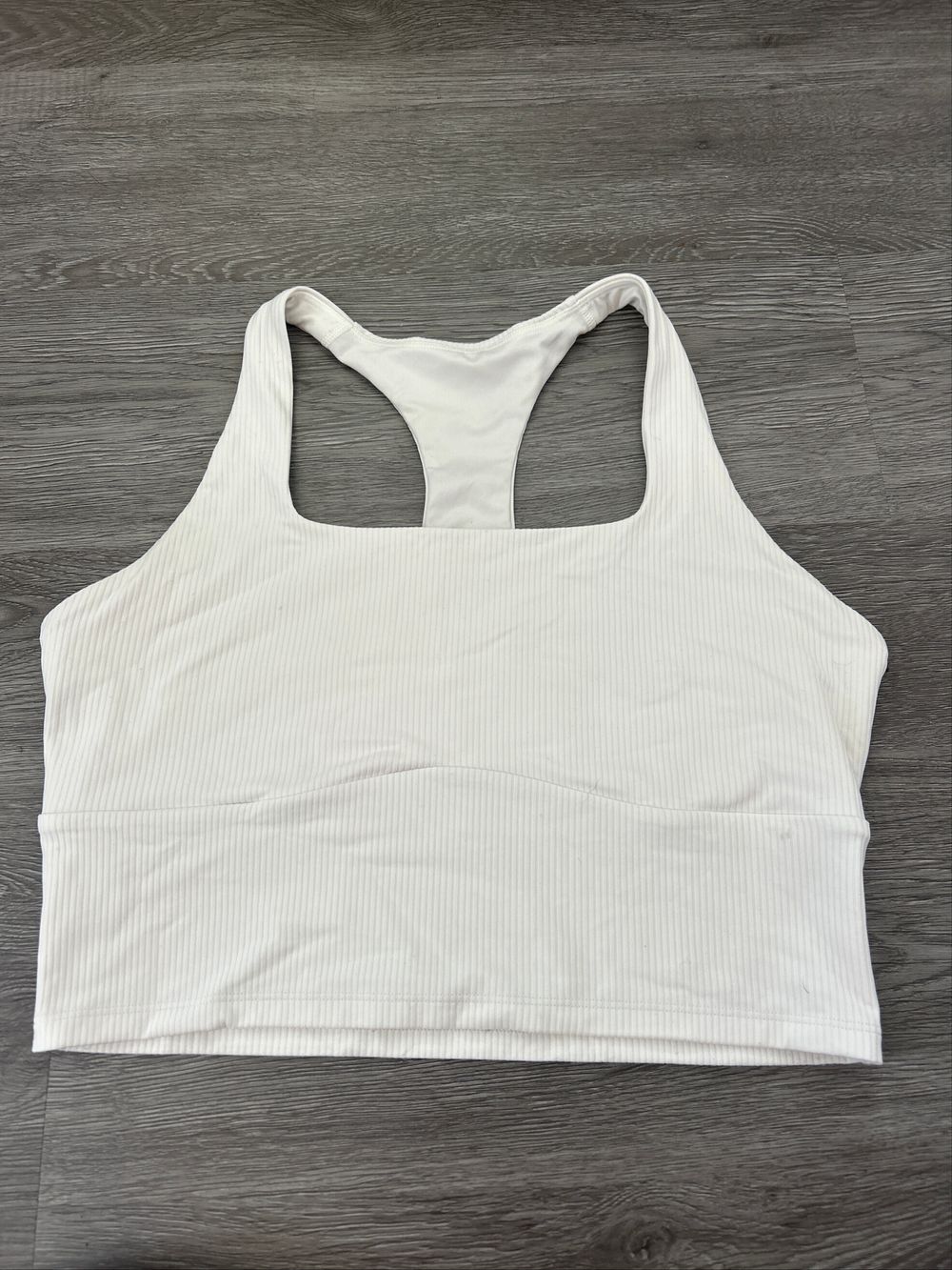 Lorna Jane White Ribbed Activewear Top