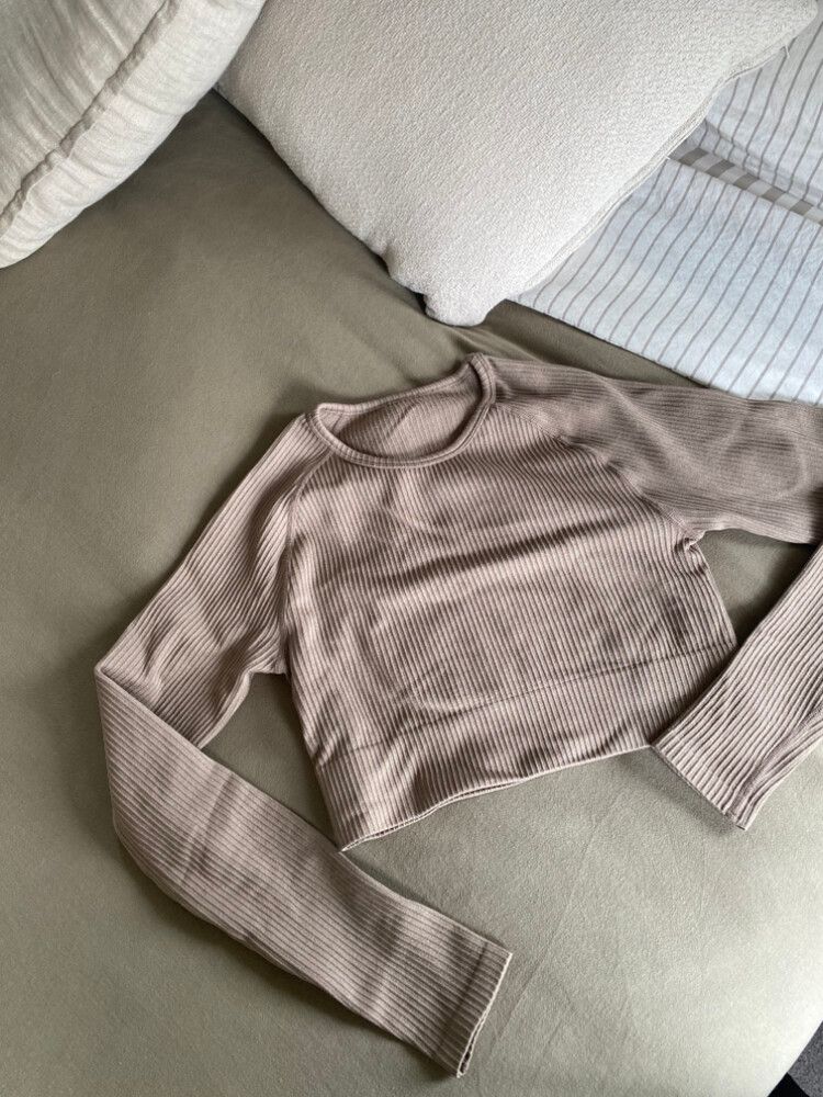 Aimn Seamless Ribbed Longsleeve