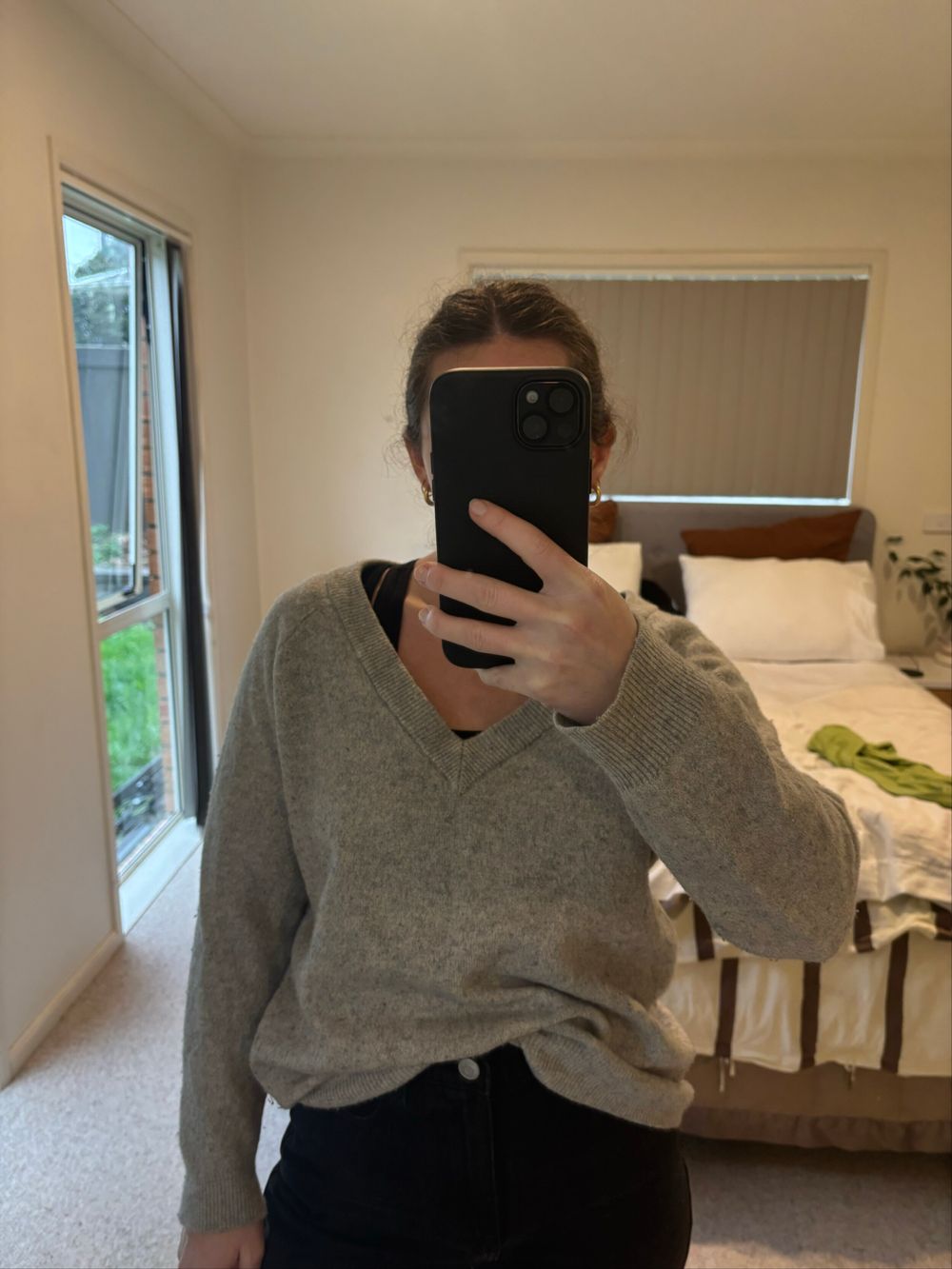 Alexander Wang Grey V-Neck Jumper