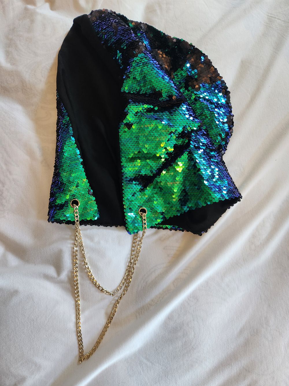 Festival sequined hood