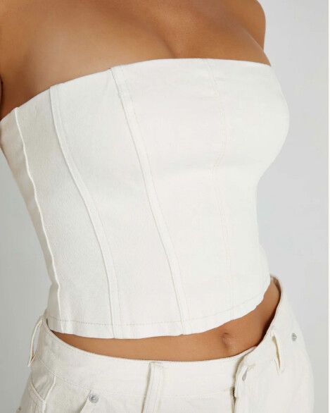 Meshki Light Denim Tube Top