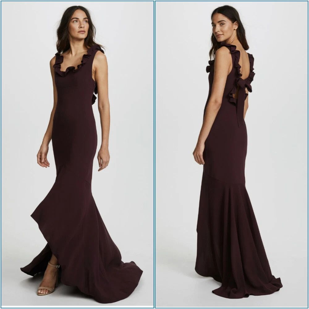 Cinq a Sept Tatiana Burgundy Fish Tail Formal Gown Formal Dress SIze AU 12 US 8