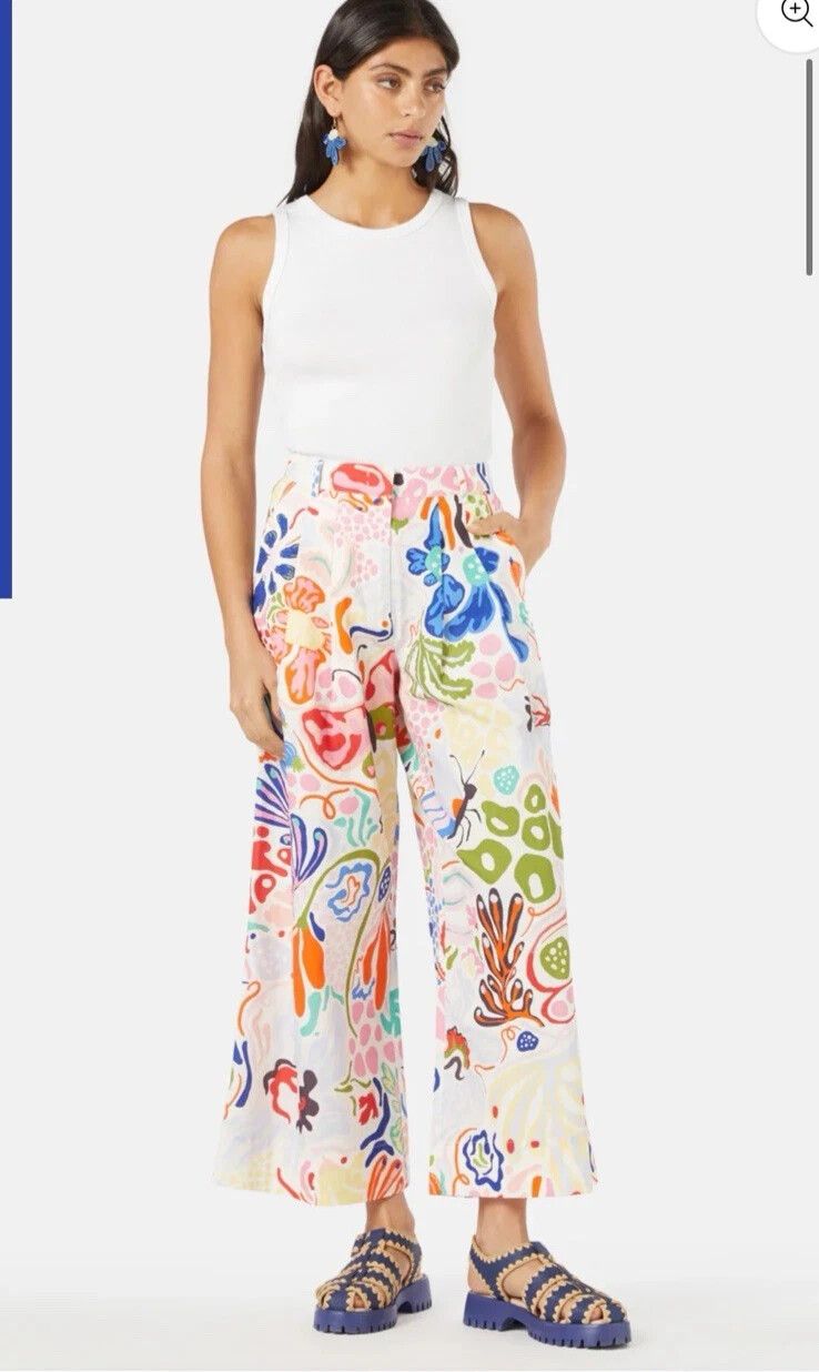 Gorman Secret Garden Linen Wide leg multicoloured pants