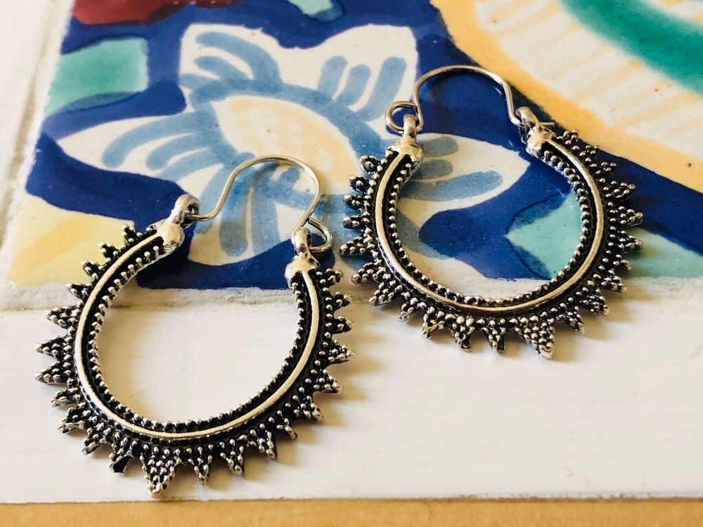 Gypsy silver hoops