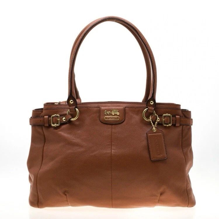 Vintage Coach Brown Leather Madison Kara Tote Bag shoulder Bag Satchel