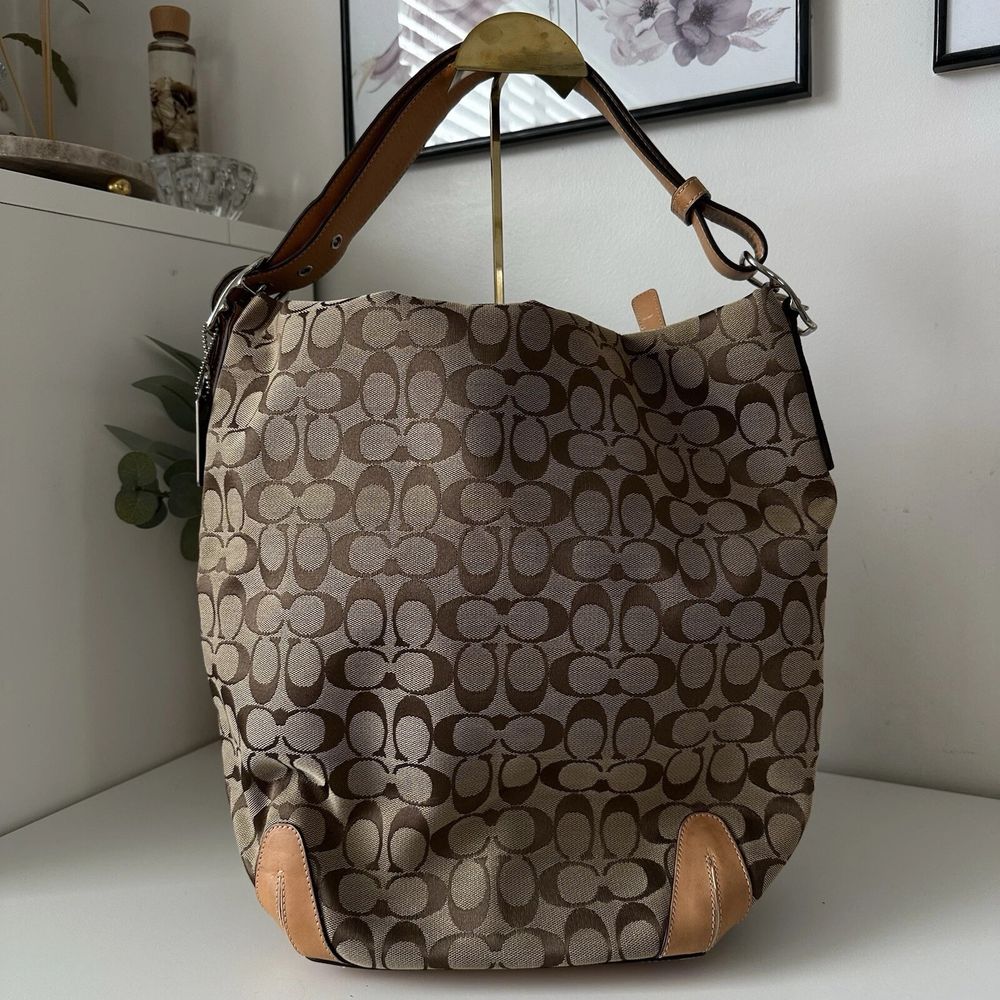 Coach - Vintage Y2k Coach 6083 Brown Signature And Leather Bucket