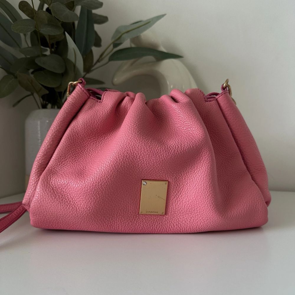 Couronne MinA Cool Cross 26 handbag with ruched leather detailing Pink Crossbody