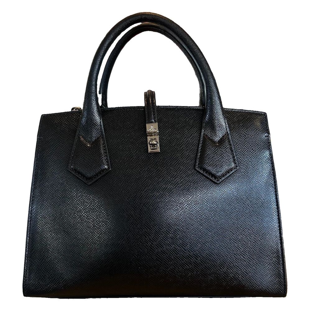 Vivienne Westwood Sofia Office Bag 2Way Saffiano Leather Black Missing Sling