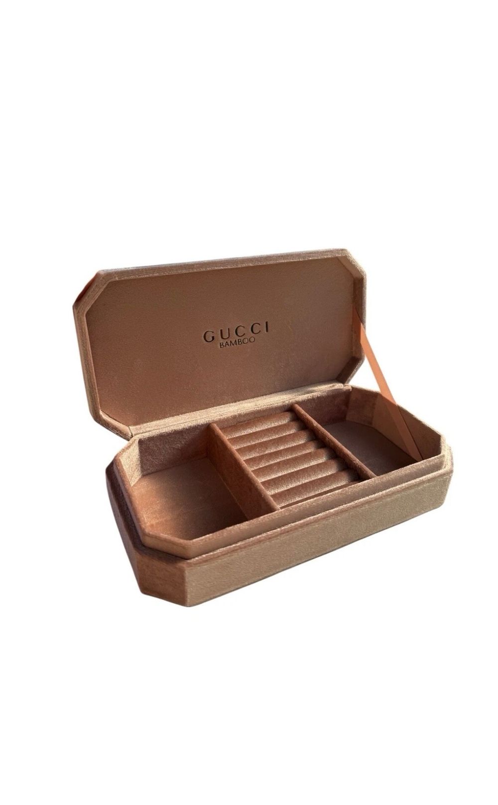 Gucci pink velvet jewellery case new