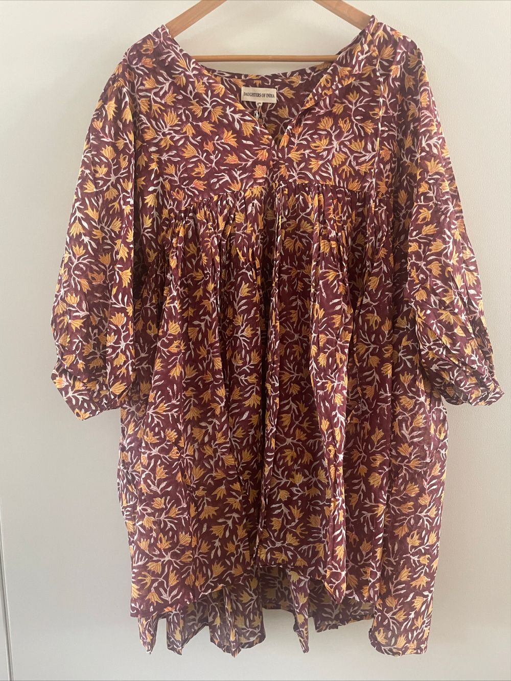 Daughters Of India Kyra Mini Dress Sumac