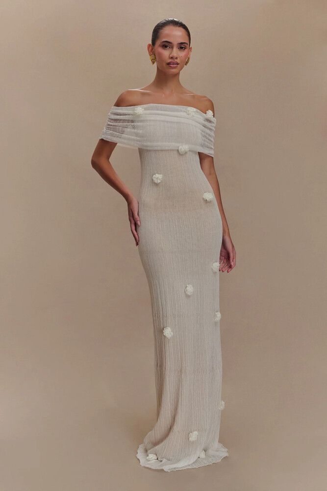 MESHKI Brynn dress - ivory