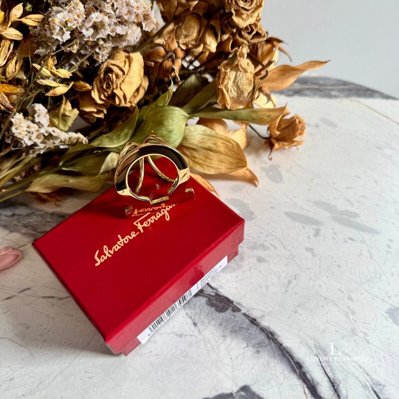 SALVATORE FERRAGAMO Gancini Scarf Ring (ASR-SF-1153)