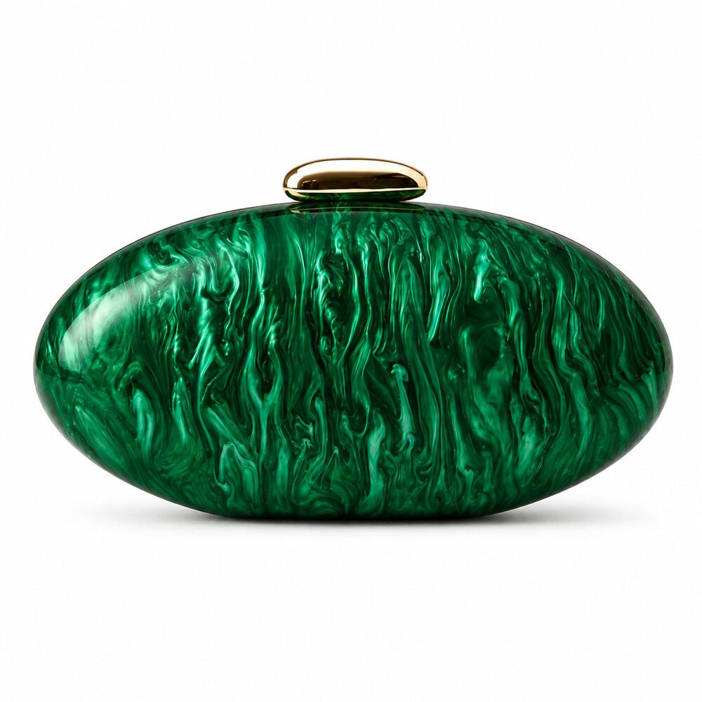 Jade Emerald Green Acrylic Clutch