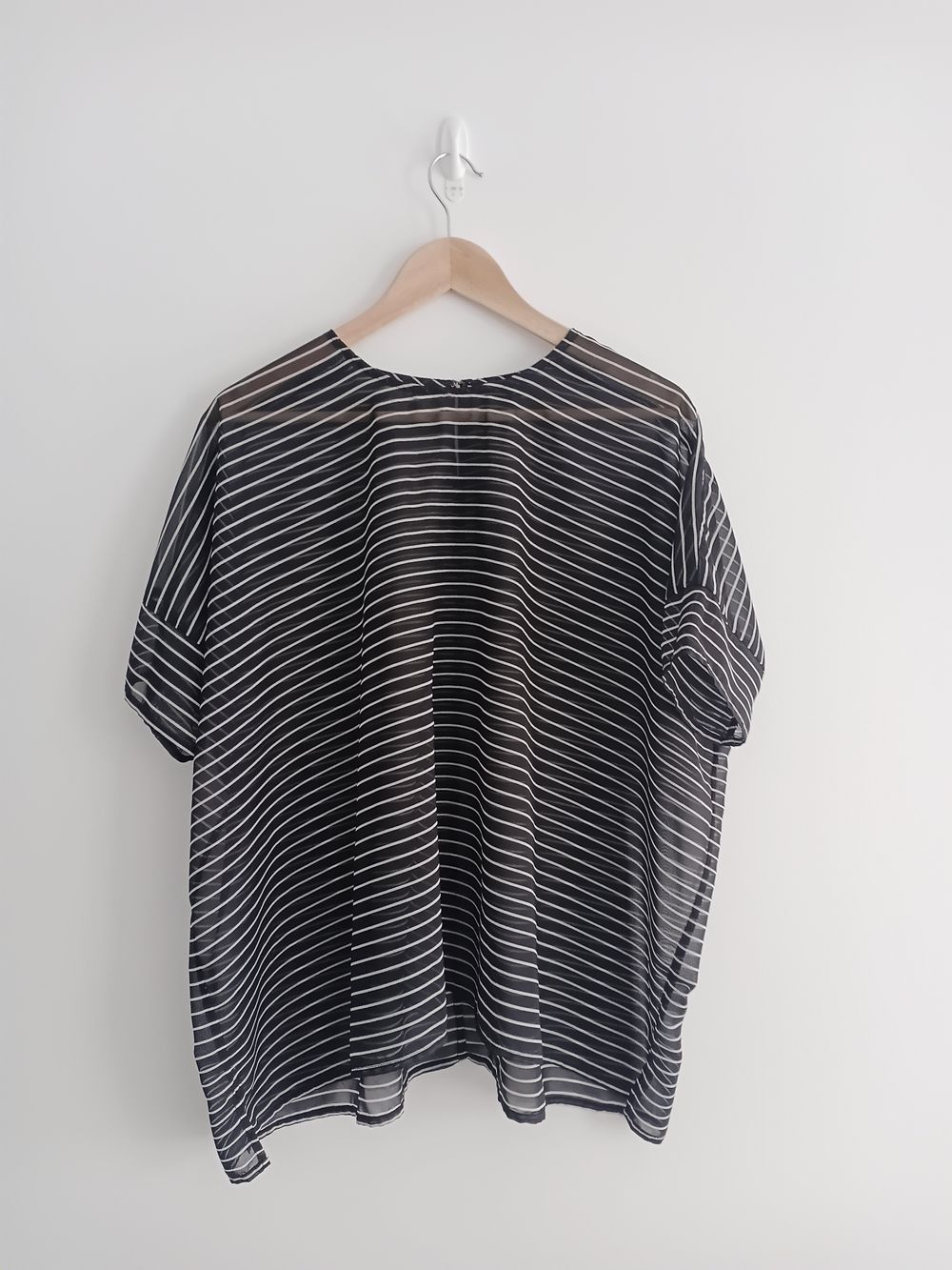 Storm Black and White Striped Top