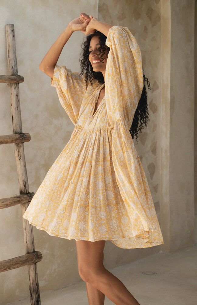 Kyra mini dress in cumin
