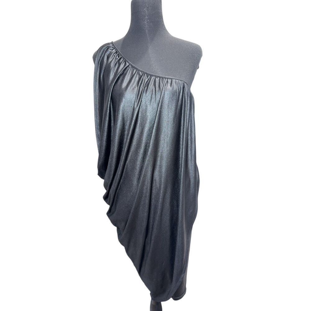 George - George Evening Black One Shoulder Dress on Designer Wardrobe George - George Evening Black One Shoulder Dress on Designer Wardrobe