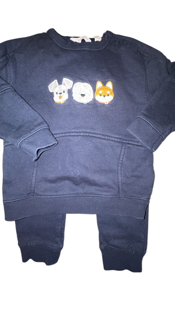 Country Road Blue Dog Embroidered Sweat Set kids sz 18-24 mth