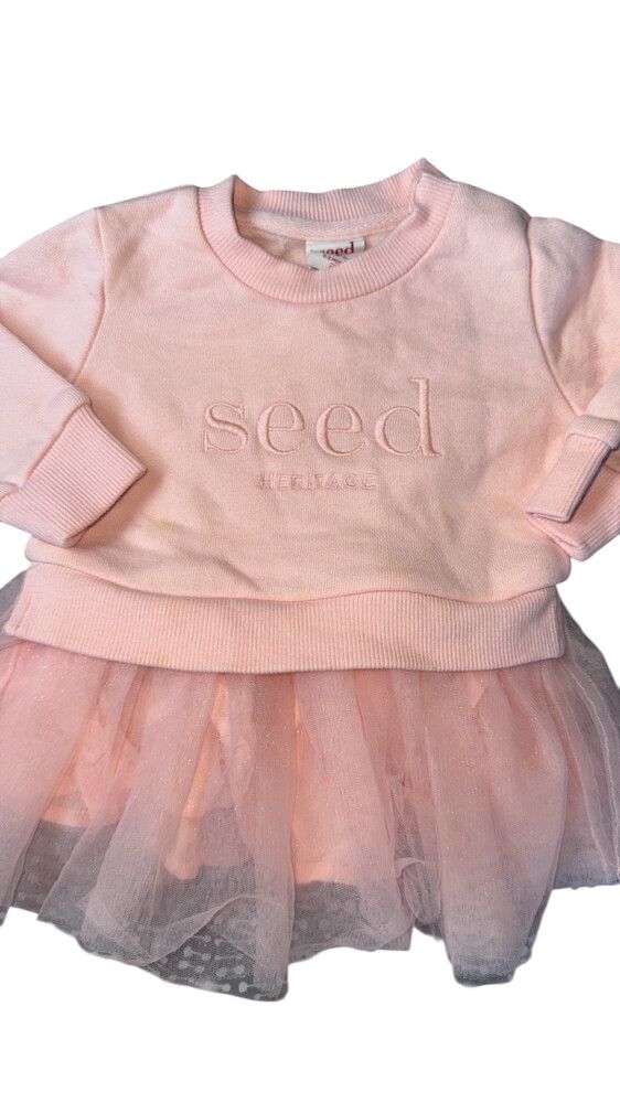 Seed Pink Tutu Dress Sz 1 baby girl  designer