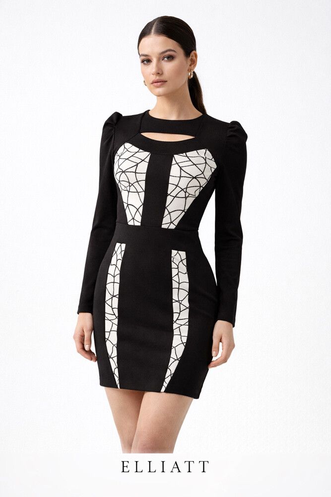 red and black lace mini dress Black/Red Short Dress 2