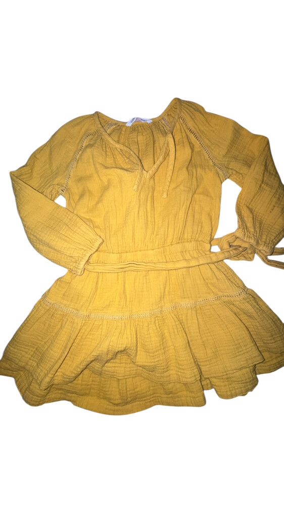 Country Road Mustard kids sz 4-5 linen dress