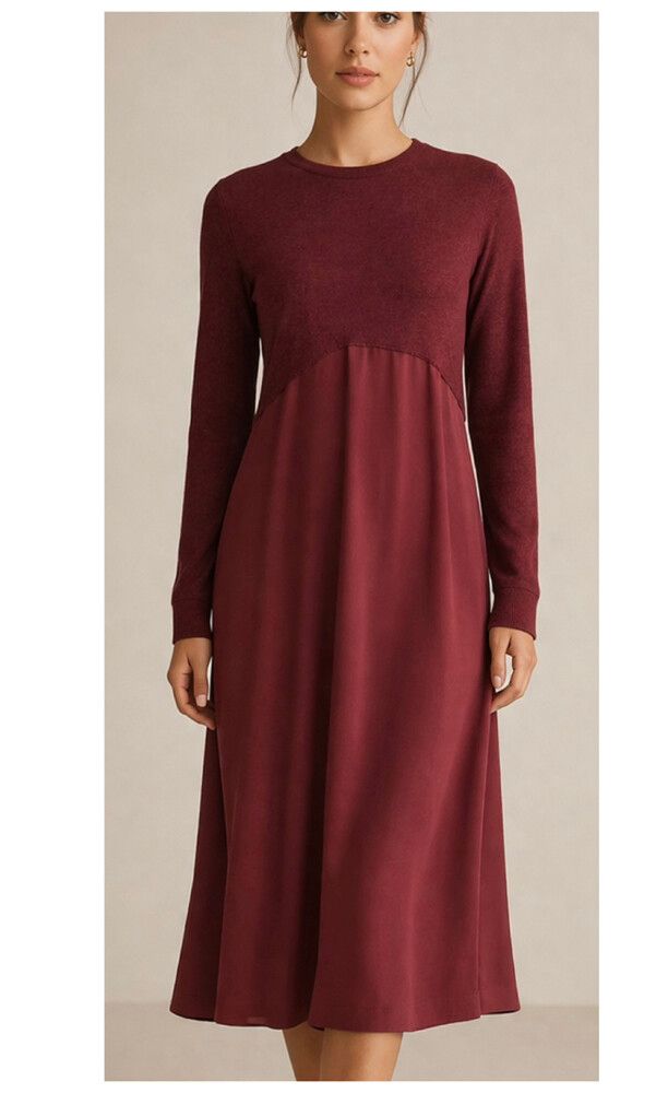 witchery long sleeve burgundy maxi dress Sz 8