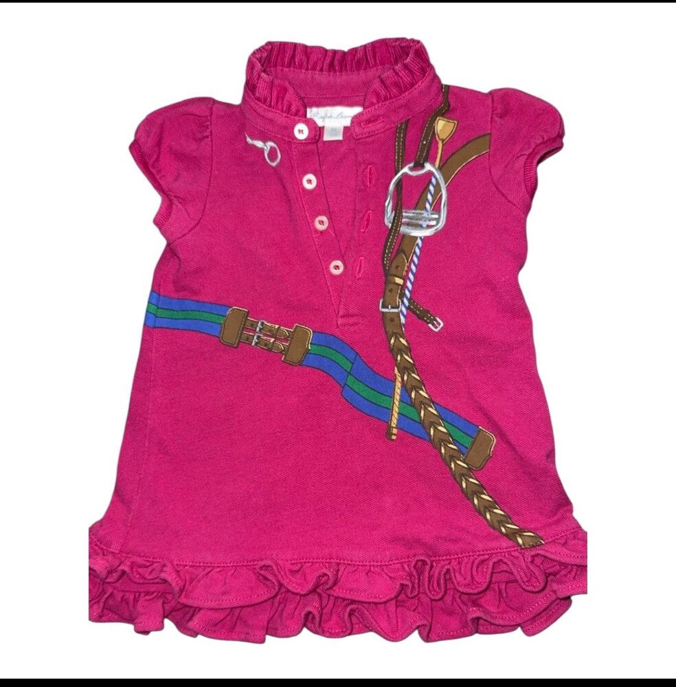 Ralph Lauren Pink baby girls dress Sz 6 mth