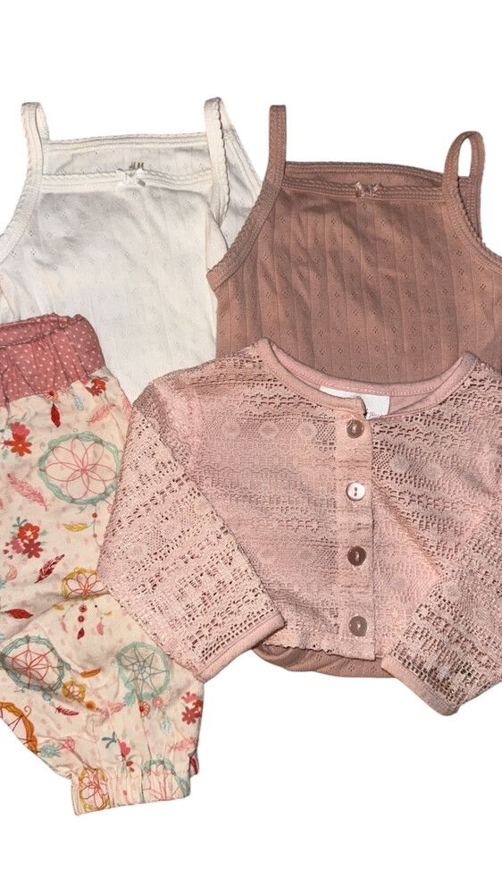 H&M onesies sweet heart rose cardigan harem dreamcatcher pants boho bundle  000 baby girl