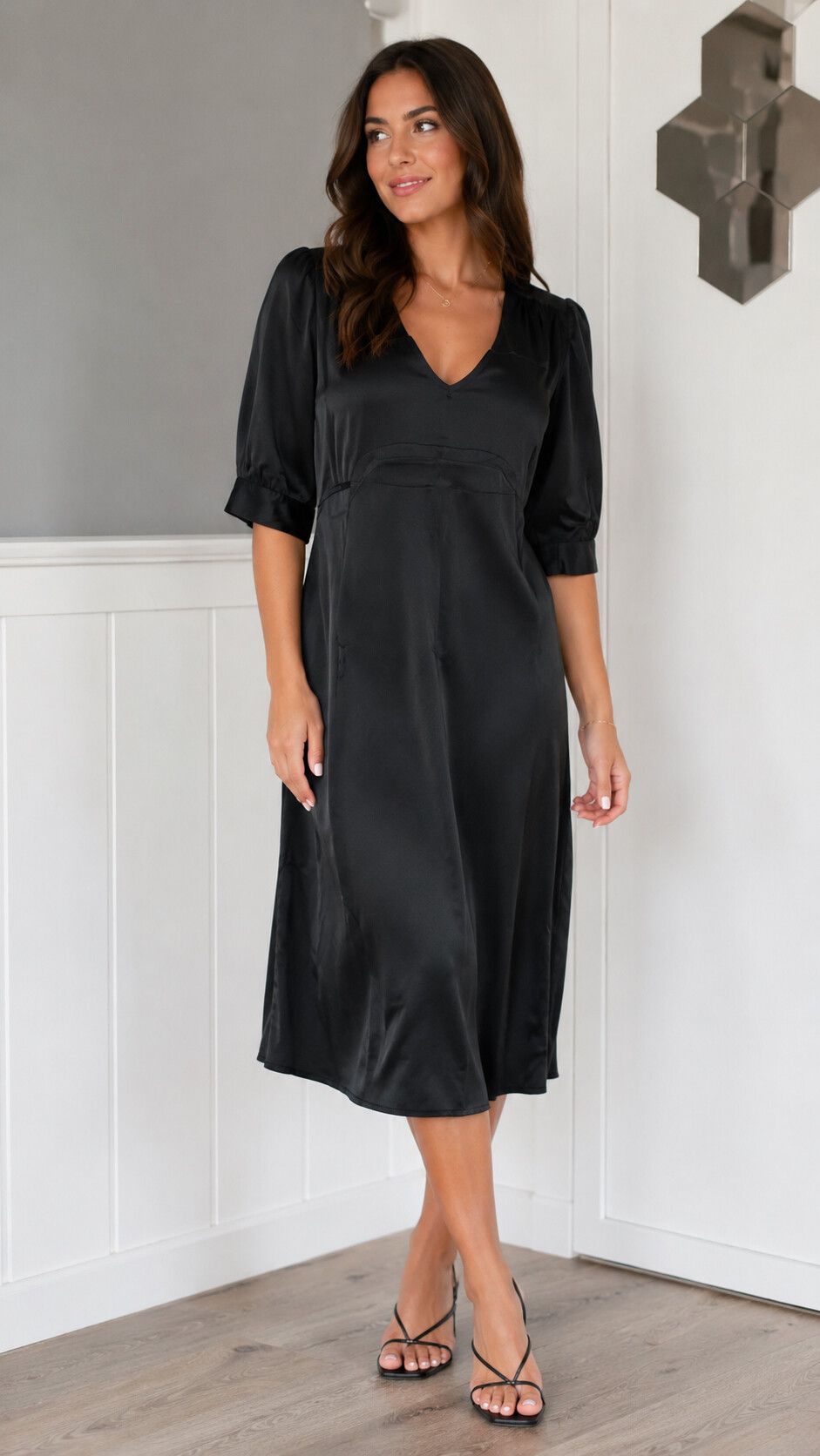Witchery Black Midi Dress
