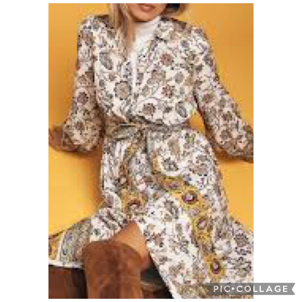 Witchery White Floral Midi Shirt Dress