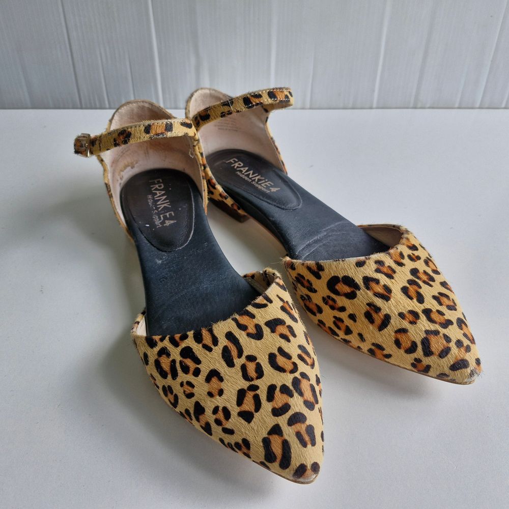 Frankie4 Ainsley Multicolour Pony Hair Leather Pointed Toe Flats Size 10