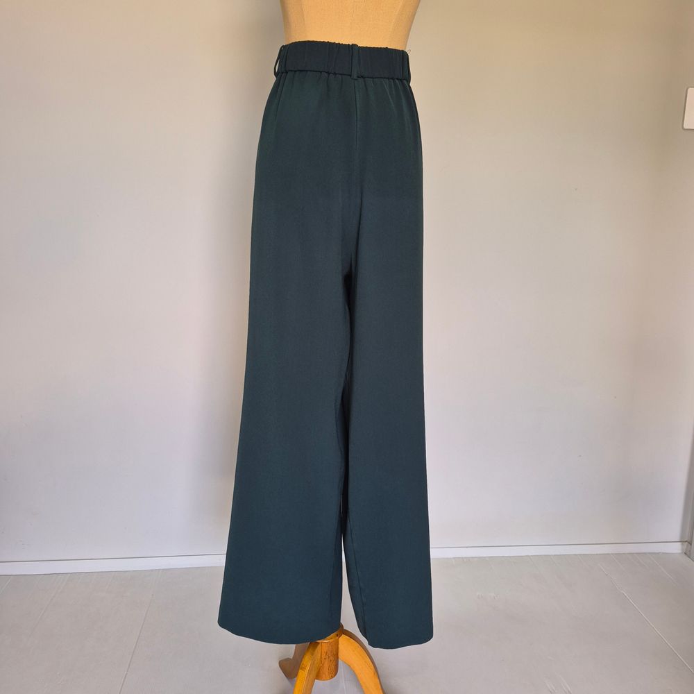 Forever New Green High Rise Wide Leg Pants Size 16