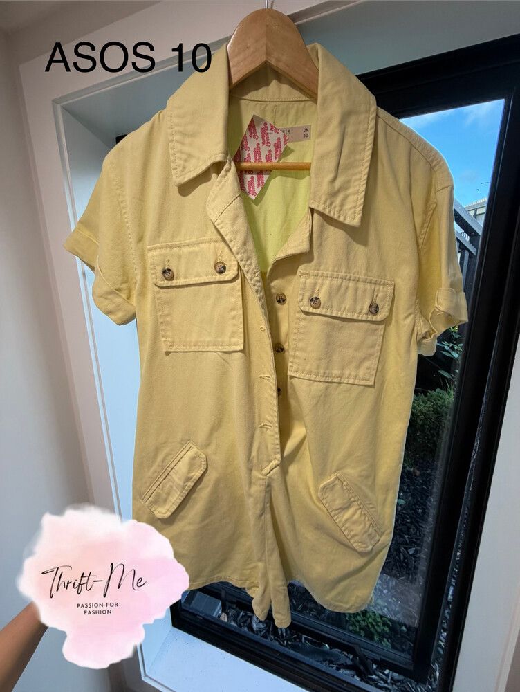 Asos Yellow Playsuit Size 10
