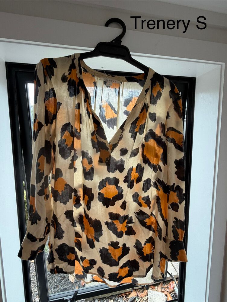 Trenery Beige Animal Print Top