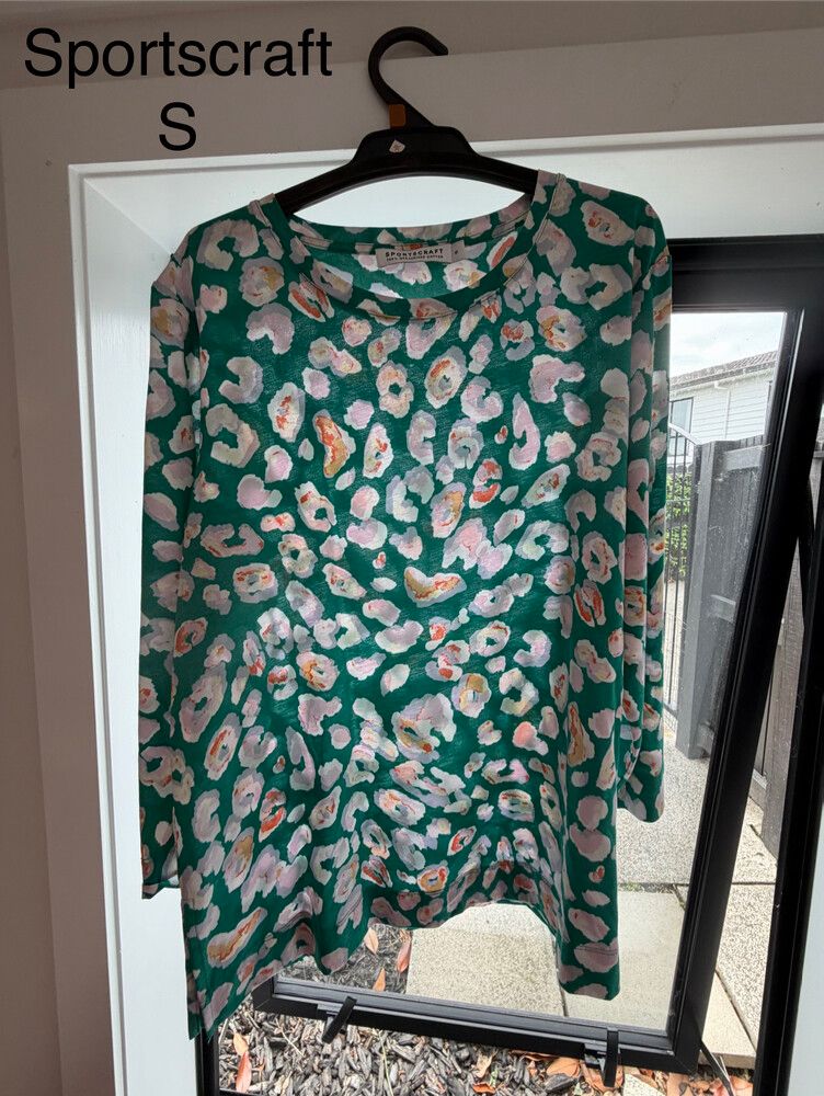 Sportscraft Green Animal Print Top