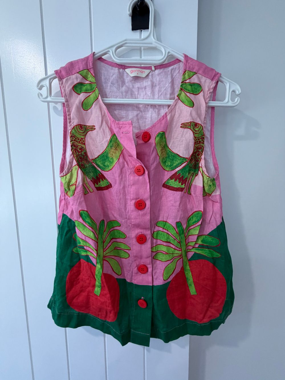 Gorman Pink and Green Graphic Top